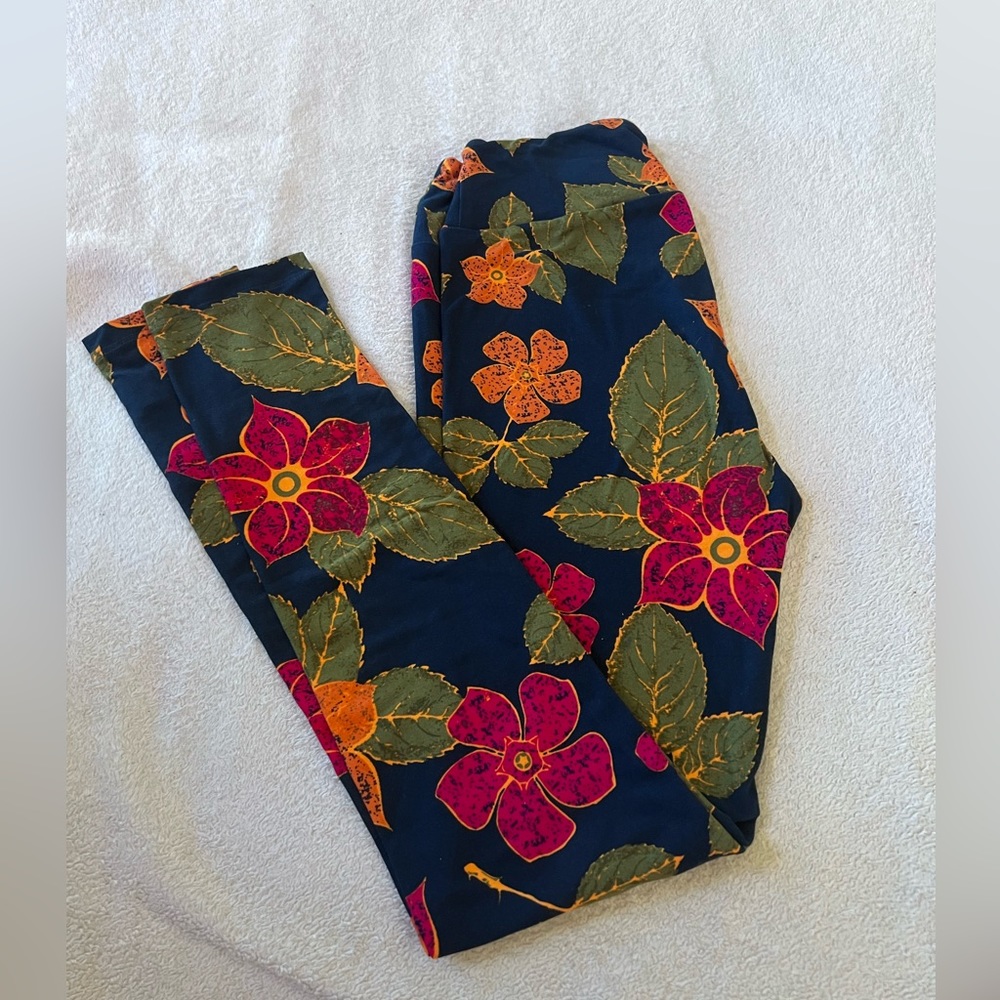 Pink Flower Leggings